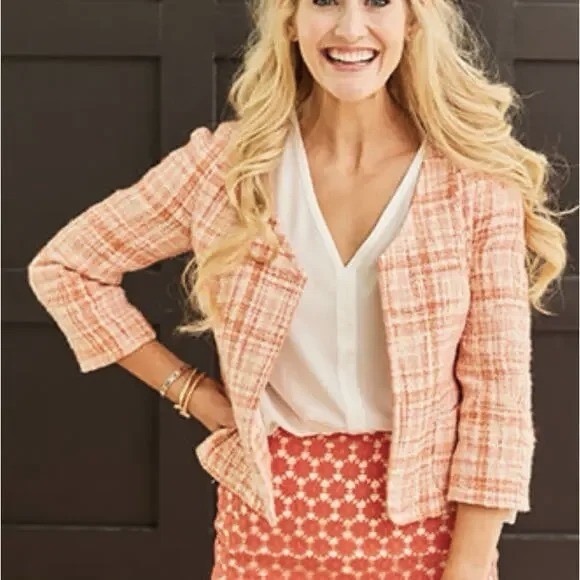 Talbots Jackets & Blazers - Talbots NWT! Tweed V-Neck Open Classic Career Blazer Jacket
